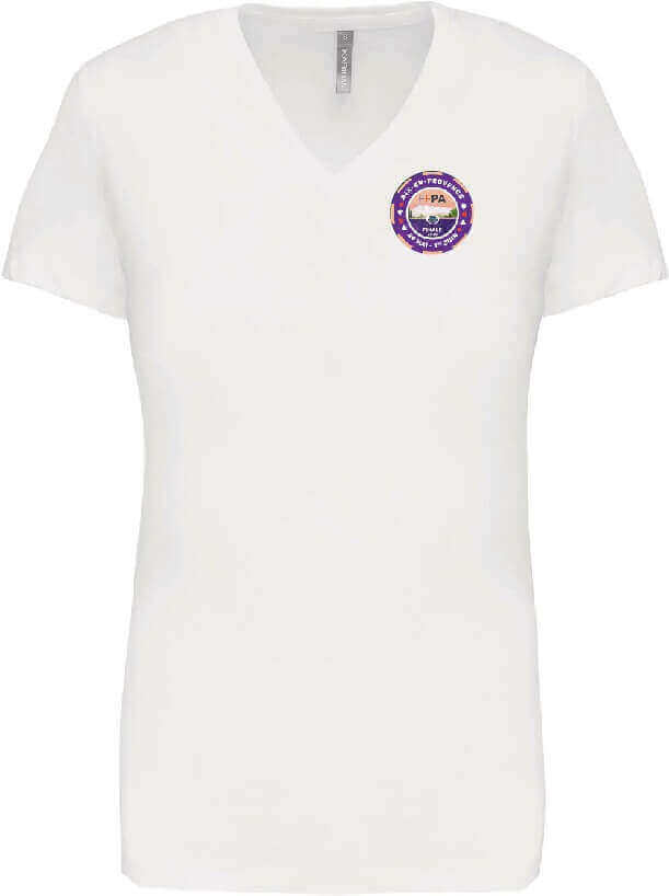 T-shirt Femme manches courtes col V - Collector CFIPA 2025 Blanc