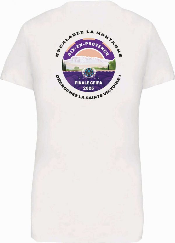 T-shirt Femme manches courtes col V - Collector CFIPA 2025 Blanc – Image 2
