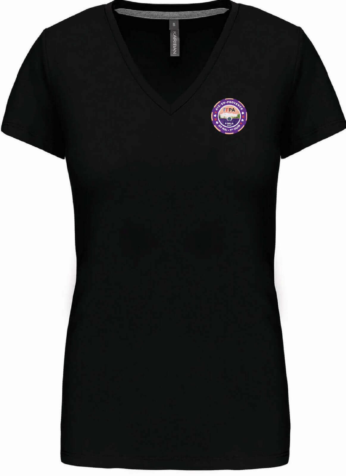 T-shirt Femme manches courtes col V - Collector CFIPA 2025 Noir