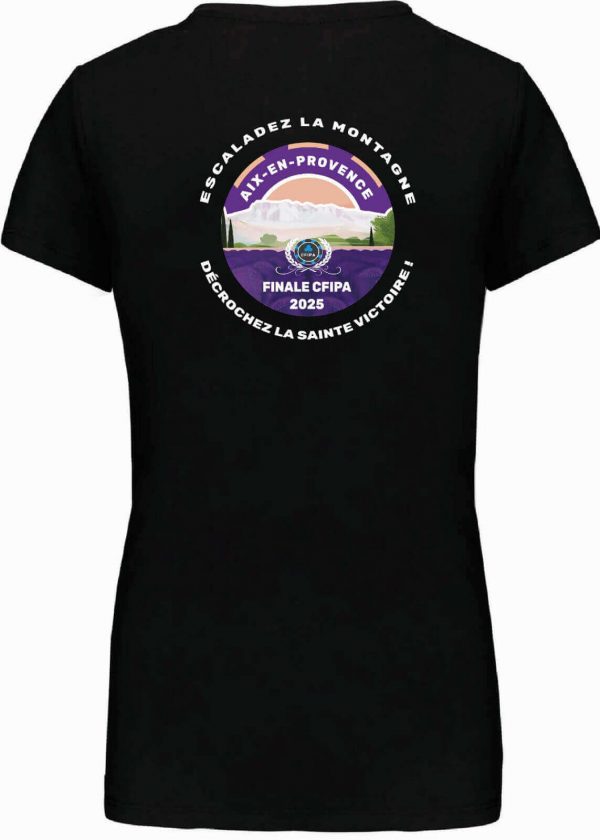 T-shirt Femme manches courtes col V - Collector CFIPA 2025 Noir – Image 2