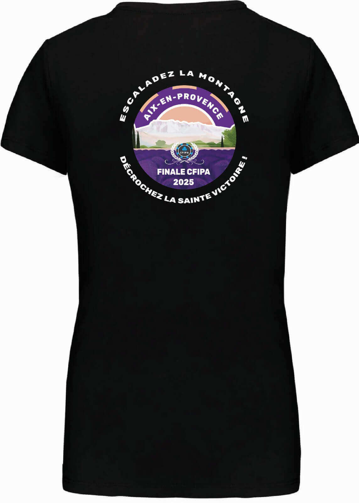 T-shirt Femme manches courtes col V - Collector CFIPA 2025 Noir – Image 2